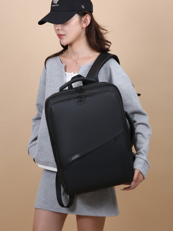 Унисекс раница за лаптоп за бизнес пътувания, съвместима с 16-инчов лаптоп, капацитет 36–55 л, разделение за сухи и мокри вещи, Oxford плат, извити презрамки