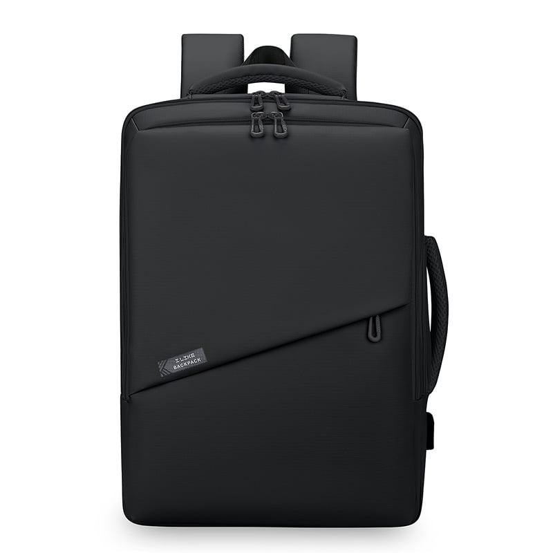 Унисекс раница за лаптоп за бизнес пътувания, съвместима с 16-инчов лаптоп, капацитет 36–55 л, разделение за сухи и мокри вещи, Oxford плат, извити презрамки