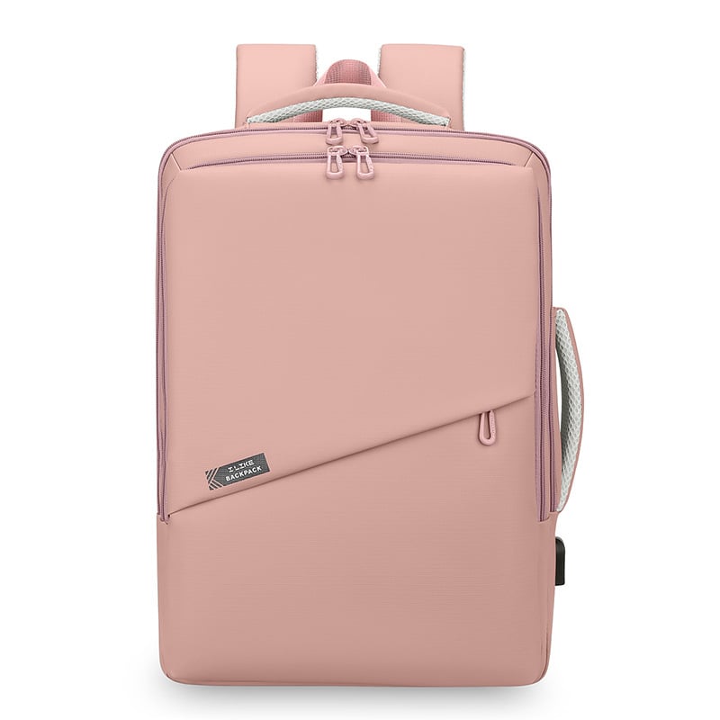 Унисекс раница за лаптоп за бизнес пътувания, съвместима с 16-инчов лаптоп, капацитет 36–55 л, разделение за сухи и мокри вещи, Oxford плат, извити презрамки