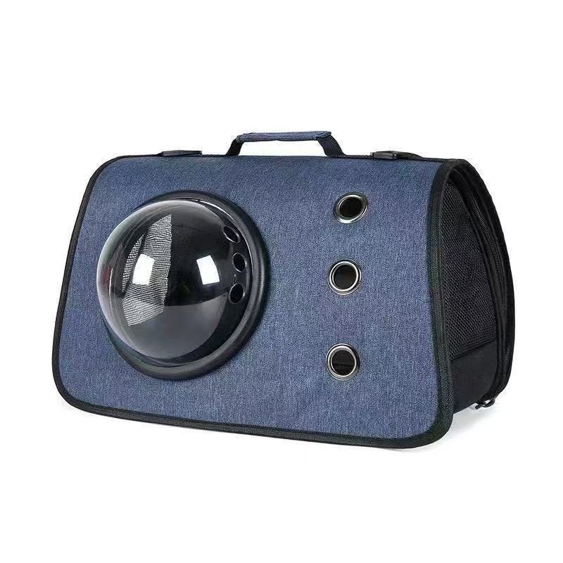 Sac de transport pentru animale de companie pentru pisici și câini, material in, capacitate mare, model monocrom, curea crossbody