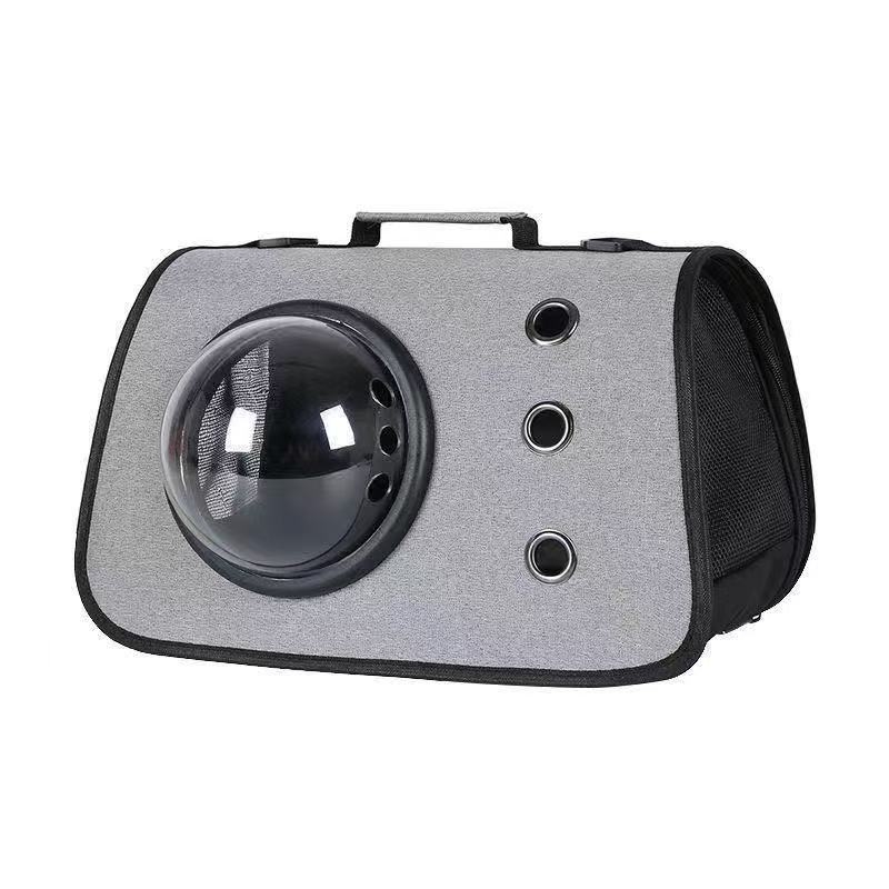 Sac de transport pentru animale de companie pentru pisici și câini, material in, capacitate mare, model monocrom, curea crossbody