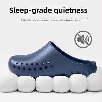 Хирургически пантофи за операционна зала, EVA горна част и подметка, нехлъзгащи се медицински обувки, затворени пръсти, закопчаване тип Kick