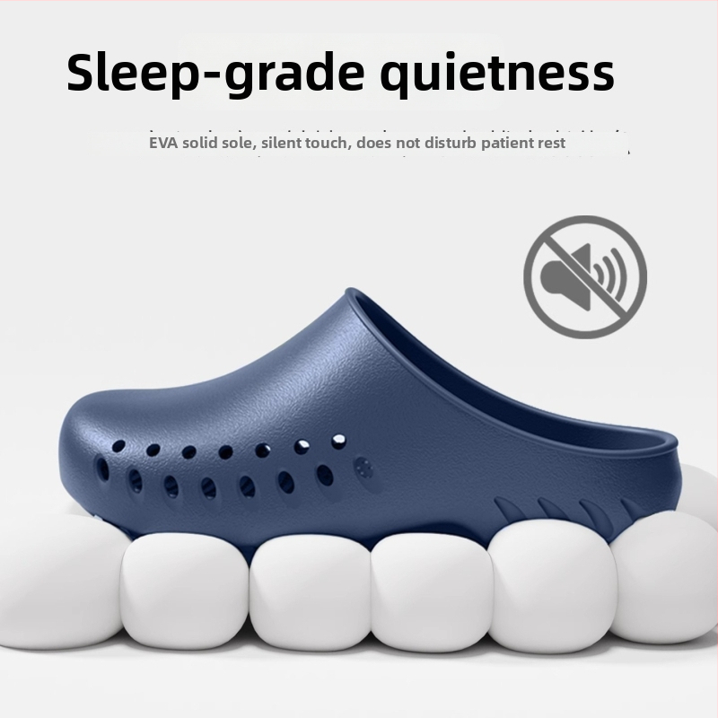 Хирургически пантофи за операционна зала, EVA горна част и подметка, нехлъзгащи се медицински обувки, затворени пръсти, закопчаване тип Kick