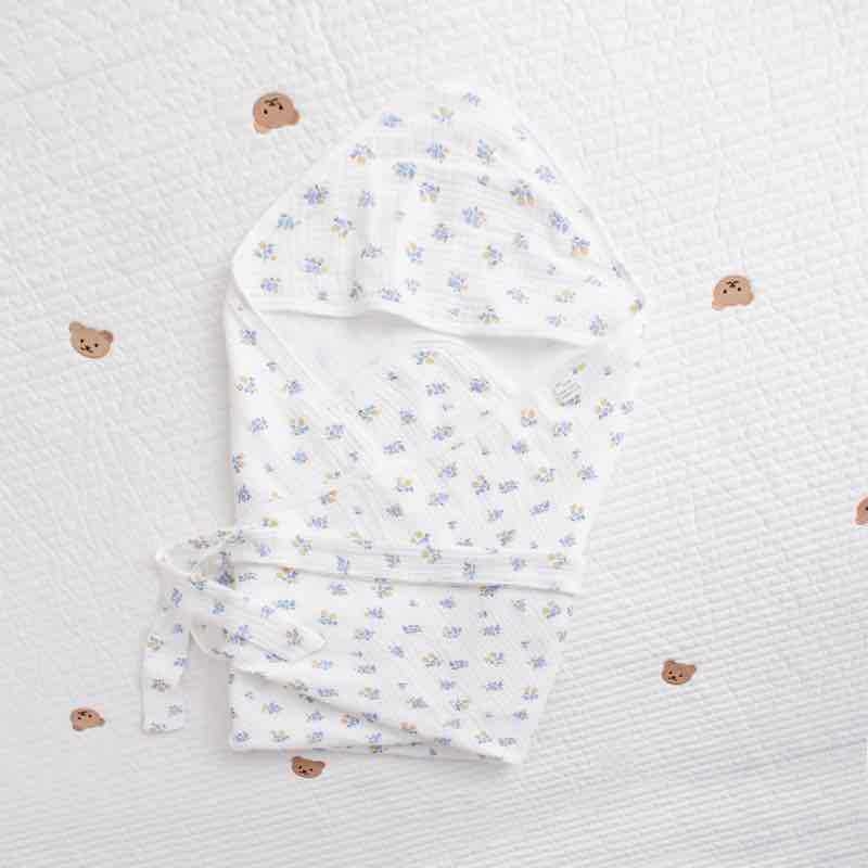Dvostruko slojevita zavojnica za novorođenčad, 100% pamuk tkanina, punjenje od 100% pamuka, INS-stil, nježan dizajn mede, jesen-zima