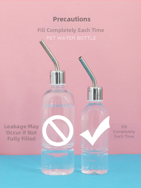 Üvegből készült itatópohár kisállatok számára golyóscsapárral – alkalmas hörcsögöknek és más apró állatoknak