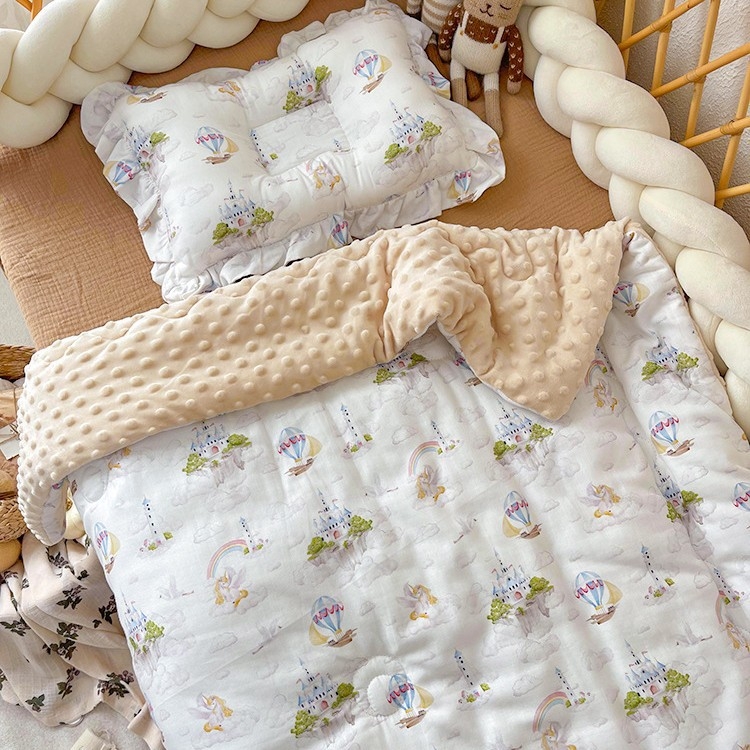Baba quilt poliészter töltettel, 100% pamut anyagból, legfeljebb 1,5 kg, 3 év alattiaknak, koreai stílus