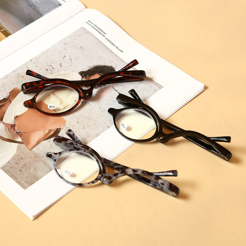 Γυαλιά ανάγνωσης, PC φακοί, μισό-πλαίσιο, πλαστικός σκελετός, λογοτεχνικό ρετρό στυλ