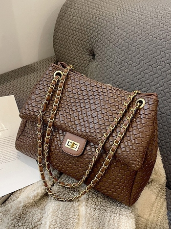 Τσάντα κάτω από τον αγκώνα με καπάκι, PU υλικό, αστικός μινιμαλισμός, οριζόνιο τετράγωνο σχήμα, κλείσιμο με καπάκι, εσωτερική τσέπη με φερμουάρ και τσέπη για κινητό, πολυεστερική επένδυση, ένα λουρί, φθινόπωρο 2025