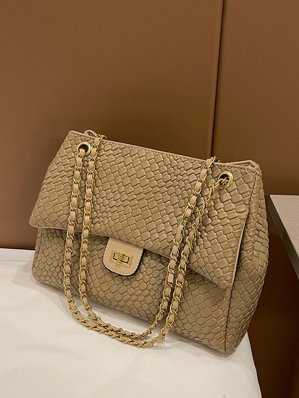 Τσάντα κάτω από τον αγκώνα με καπάκι, PU υλικό, αστικός μινιμαλισμός, οριζόνιο τετράγωνο σχήμα, κλείσιμο με καπάκι, εσωτερική τσέπη με φερμουάρ και τσέπη για κινητό, πολυεστερική επένδυση, ένα λουρί, φθινόπωρο 2025