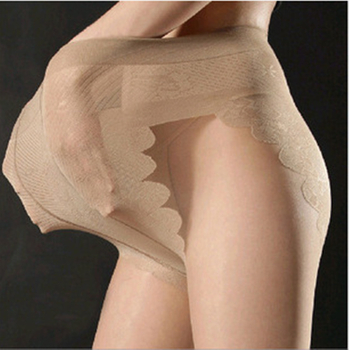 Colanți ultra-subțiri cu design fluture în zona genitală, fără cusături, transparenți, nylon 8D