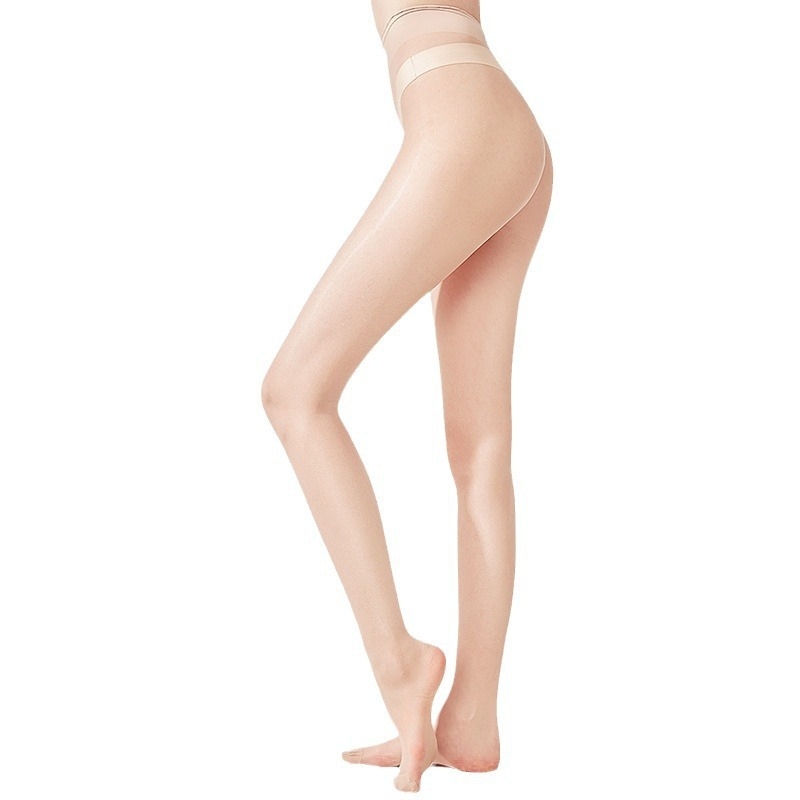 Colanți ultra-subțiri cu design fluture în zona genitală, fără cusături, transparenți, nylon 8D