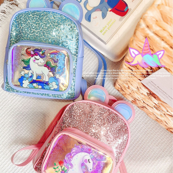 Ruksak s jednorogom za djevojčice, šljokice, otporan na habanje, sladak dječji ruksak za vrtić