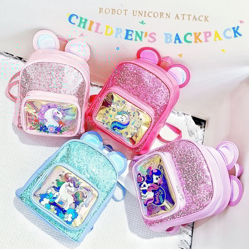 Ruksak s jednorogom za djevojčice, šljokice, otporan na habanje, sladak dječji ruksak za vrtić
