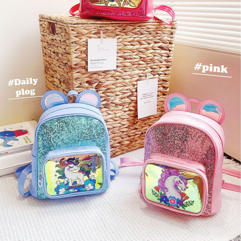 Ruksak s jednorogom za djevojčice, šljokice, otporan na habanje, sladak dječji ruksak za vrtić