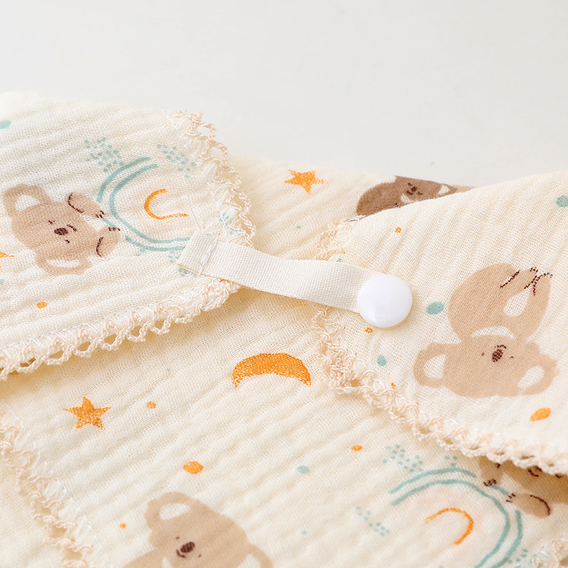 Dječji ručnik od gaze i pamuka – dvostruka uporaba (lice i salvet), tiskani dizajn, lagan (<50 g)