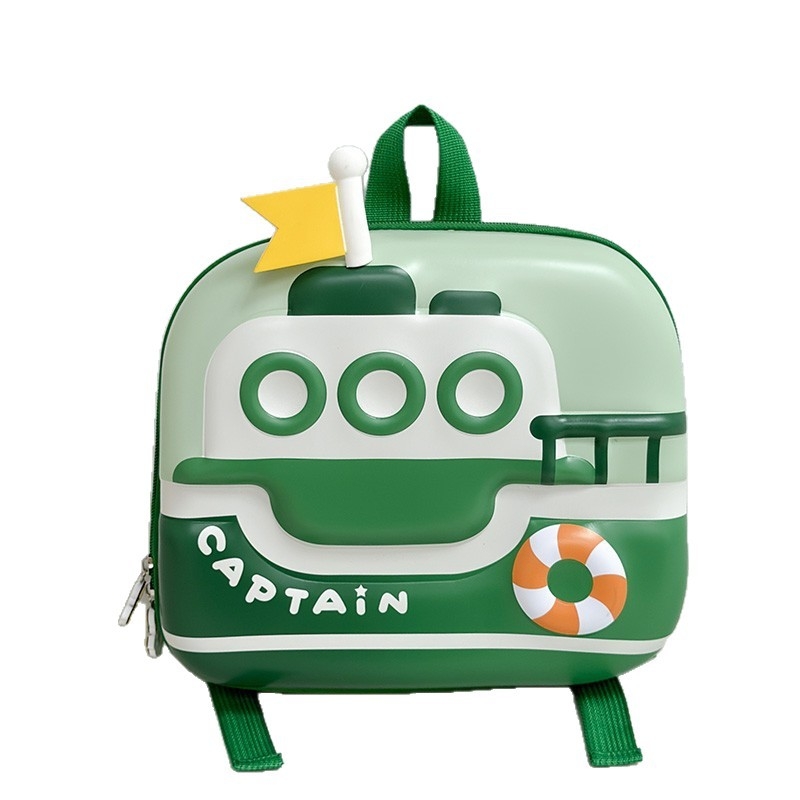 Dječji školski ruksak, zakrivljene naramenice, PVC tijelo, podstava od poliestera, uzorak prijevoznih sredstava, dječji i slatki stil