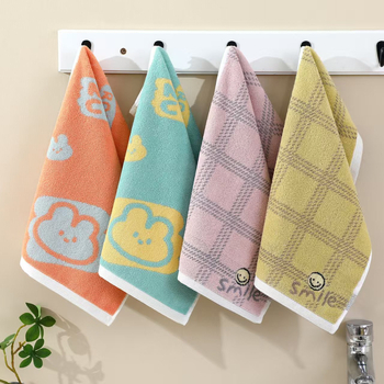 Dječji ručnik za lice od 100% pamuka, mekan i upija, 32S pređa, Jacquard tkanina, 50-80 g, karikaturni uzorak