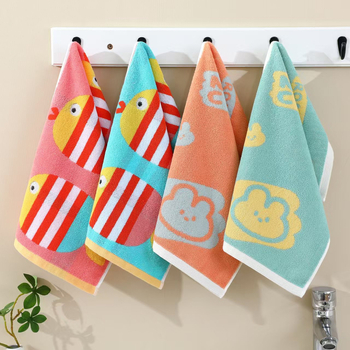 Dječji ručnik za lice od 100% pamuka, mekan i upija, 32S pređa, Jacquard tkanina, 50-80 g, karikaturni uzorak