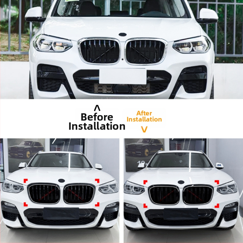 Grilă frontală LED pentru BMW X3 G01/X4 G02 (2018–2022), ABS plastic, montaj în bara, iluminare LED