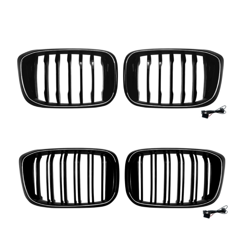 Grilă frontală LED pentru BMW X3 G01/X4 G02 (2018–2022), ABS plastic, montaj în bara, iluminare LED