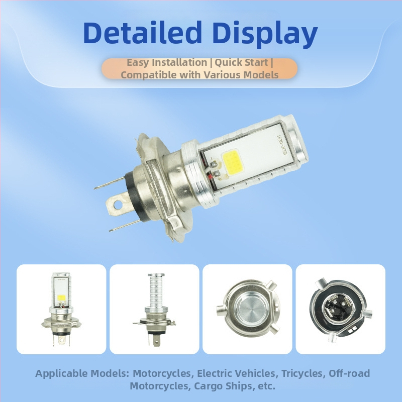 Moto LED hlavné svetlo H4, hliníkové puzdro, IP67, 1500LM, 8-80V