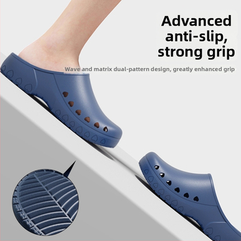 Хирургически пантофи за операционна зала – неплъзгащи се, със закрит пръст, антистатични, EVA горна част и подметка, инжекционно формирана подметка