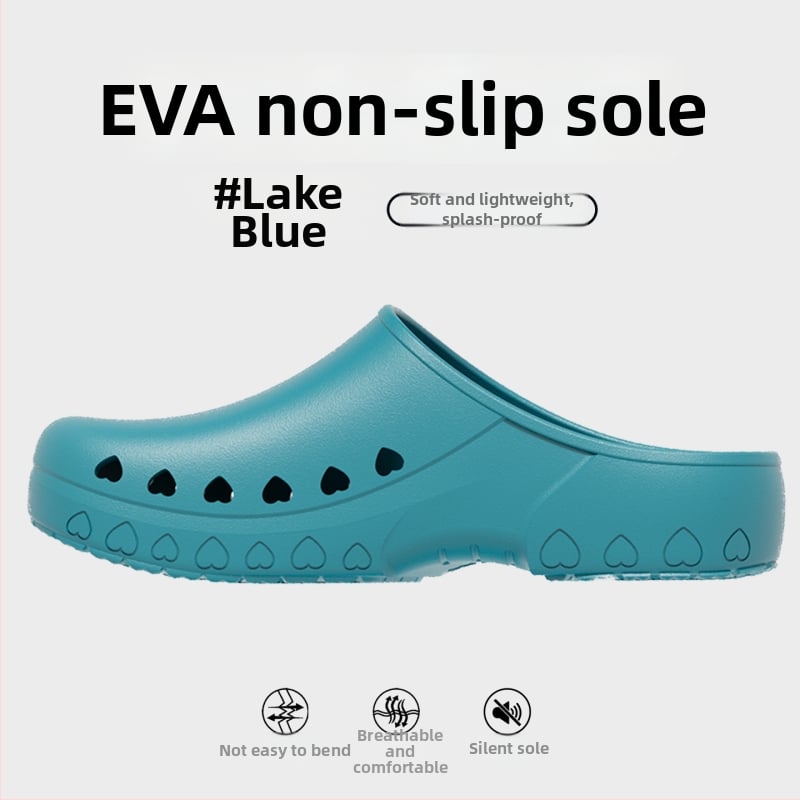 Хирургически пантофи за операционна зала – неплъзгащи се, със закрит пръст, антистатични, EVA горна част и подметка, инжекционно формирана подметка