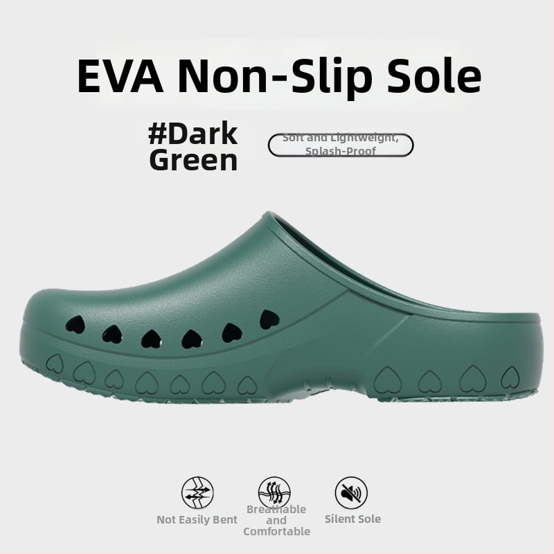 Хирургически пантофи за операционна зала – неплъзгащи се, със закрит пръст, антистатични, EVA горна част и подметка, инжекционно формирана подметка