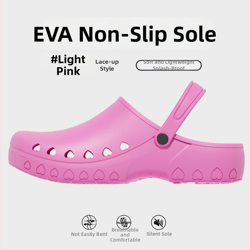 Хирургически пантофи за операционна зала – неплъзгащи се, със закрит пръст, антистатични, EVA горна част и подметка, инжекционно формирана подметка