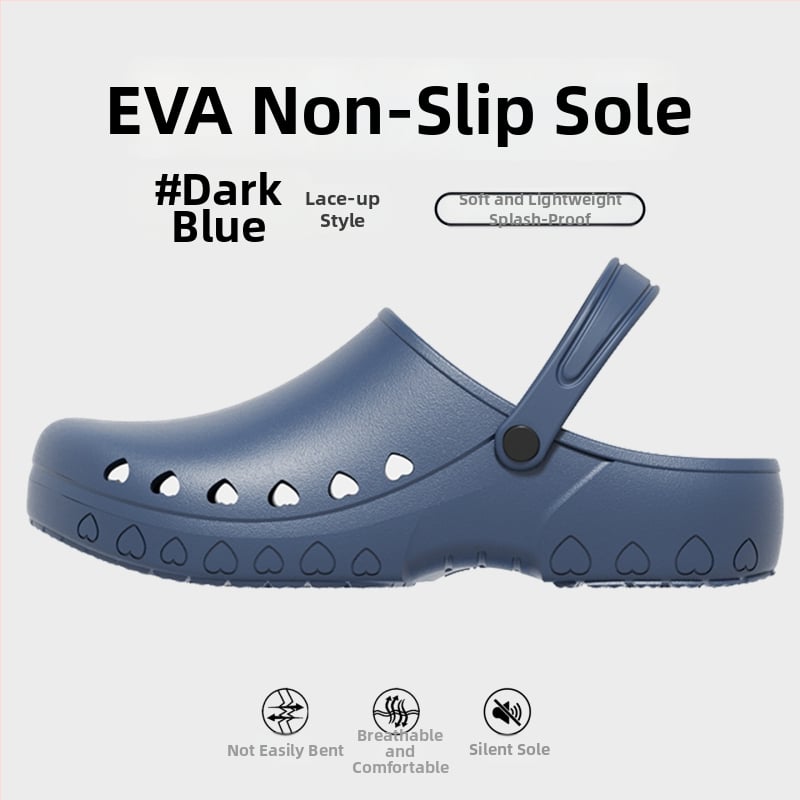 Хирургически пантофи за операционна зала – неплъзгащи се, със закрит пръст, антистатични, EVA горна част и подметка, инжекционно формирана подметка