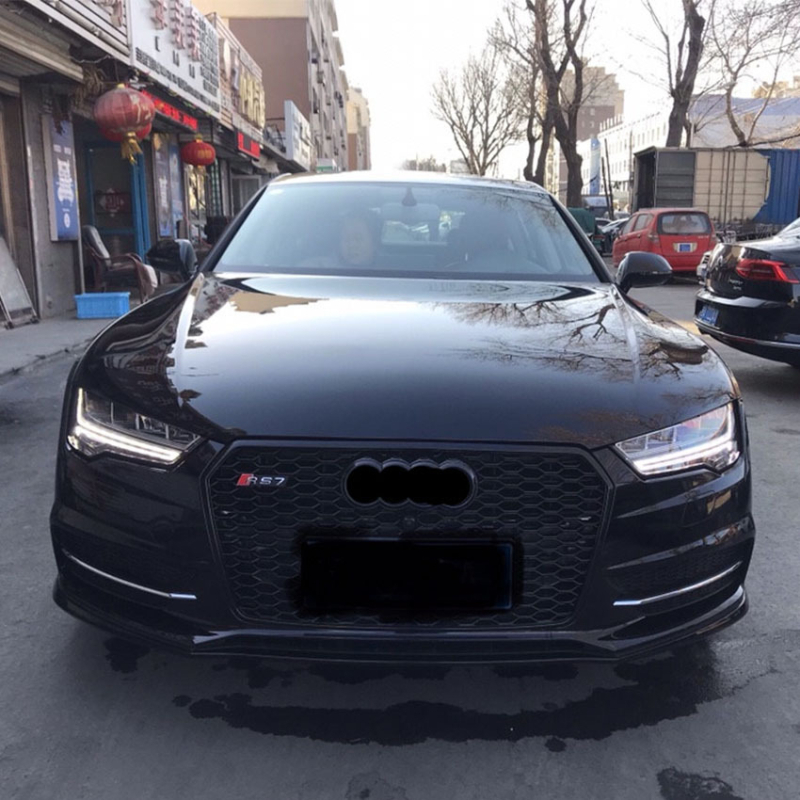 Audi A7 S7 Grilă frontală cu celule fagure, ABS plastic, montaj pe bara, compatibilă cu 2016-2018