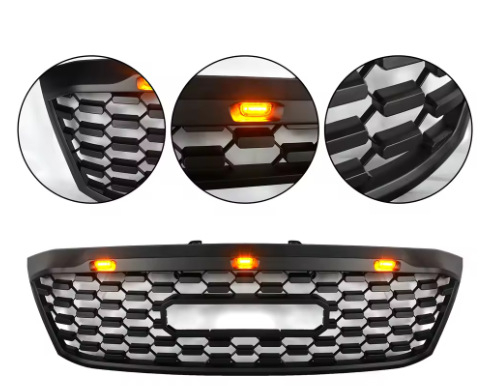 Grilă radiator cu plasă pentru Toyota Hilux Vigo, 05-14, ABS plastic, DUKE4WD