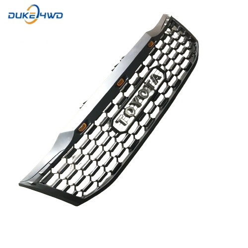 Grilă radiator cu plasă pentru Toyota Hilux Vigo, 05-14, ABS plastic, DUKE4WD