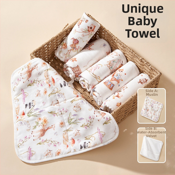 Prosop de față pentru bebeluși – bumbac + fibre, 40 buc., imprimare, țesătură simplă, 50–80 g