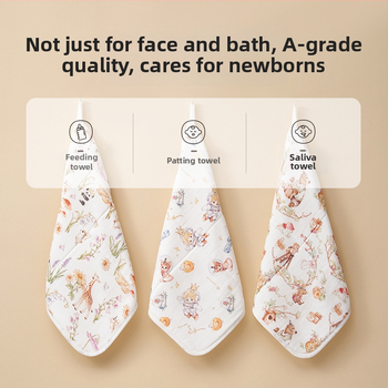 Prosop de față pentru bebeluși – bumbac + fibre, 40 buc., imprimare, țesătură simplă, 50–80 g