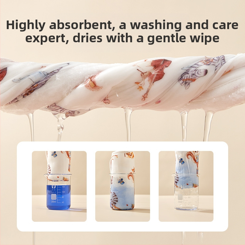 Prosop de față pentru bebeluși – bumbac + fibre, 40 buc., imprimare, țesătură simplă, 50–80 g