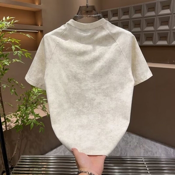 Tricou bărbați Tie-Dye cu mâneci scurte, guler rotund, poliester, absorbție umezeală