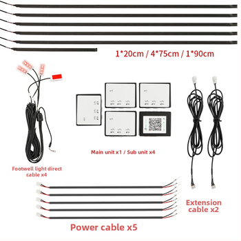 Automobilový prístrojový svetelný RGB LED pás, 5-24V, 10W, modely Drag 18/14/10/6