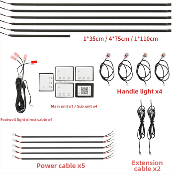 Automobilový prístrojový svetelný RGB LED pás, 5-24V, 10W, modely Drag 18/14/10/6
