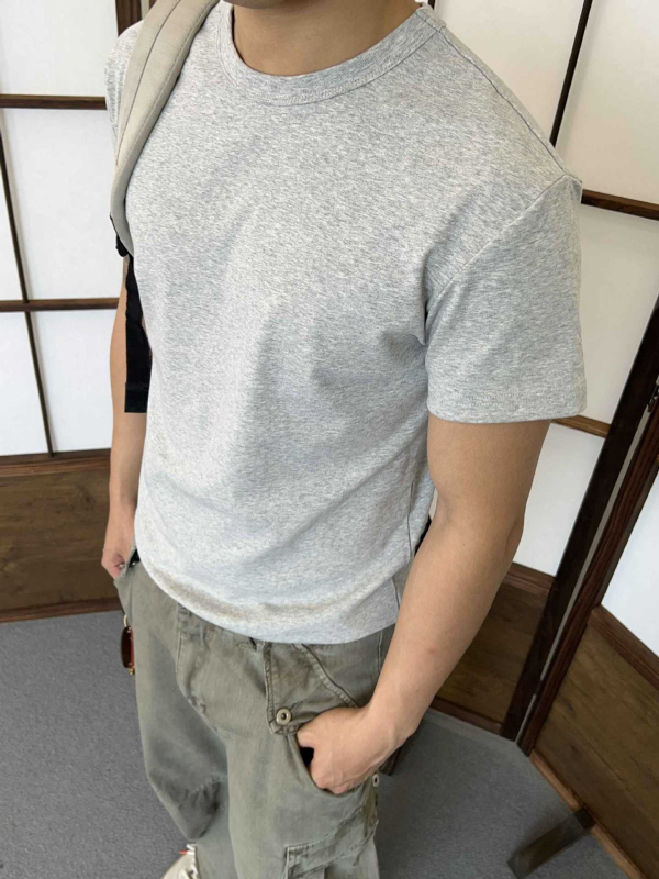 Muška pamuk majica, Slim Fit, okrugli izrez, kratki rukav, 96%+ pamuk