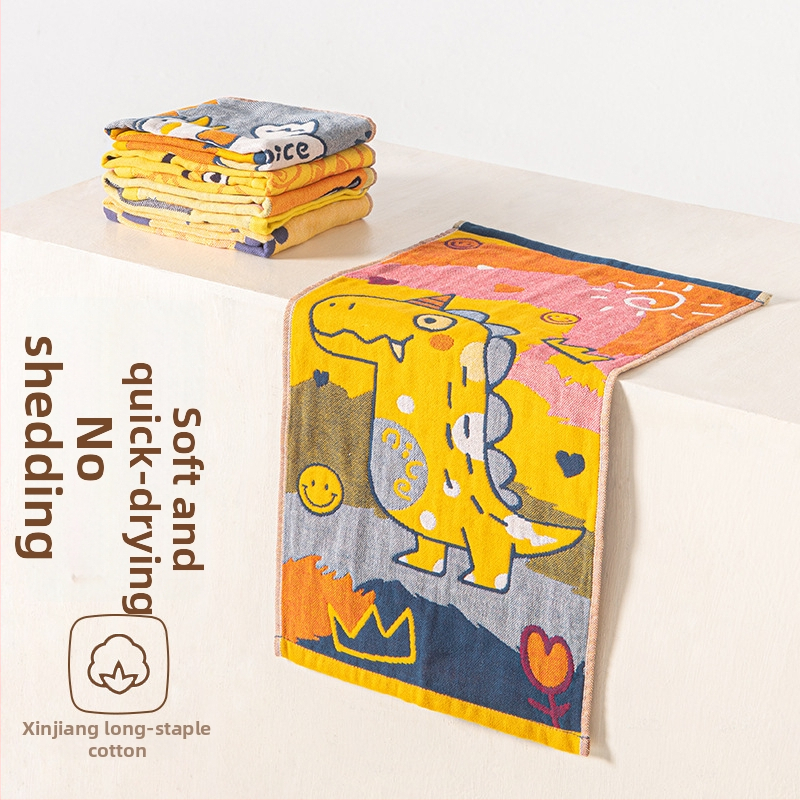 Βρεφική πετσέτα προσώπου από 100% βαμβάκι, κομμένο νήμα, Jacquard ύφανση, 40 g, απορρόφηση 5–10 s