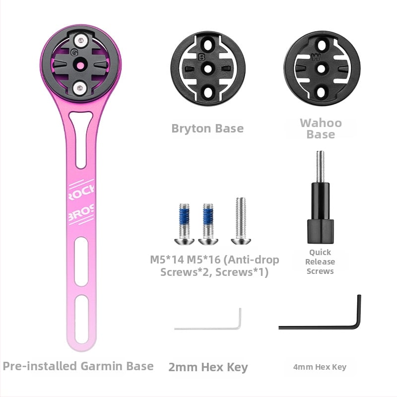 ROCKBROS Suport integrat ghidon pentru bicicletă de drum – montaj pentru computer de bicicletă, extensie lampă și bază pentru cameră de acțiune | Material: aliaj de aluminiu; Brand: ROCKBROS; Unisex