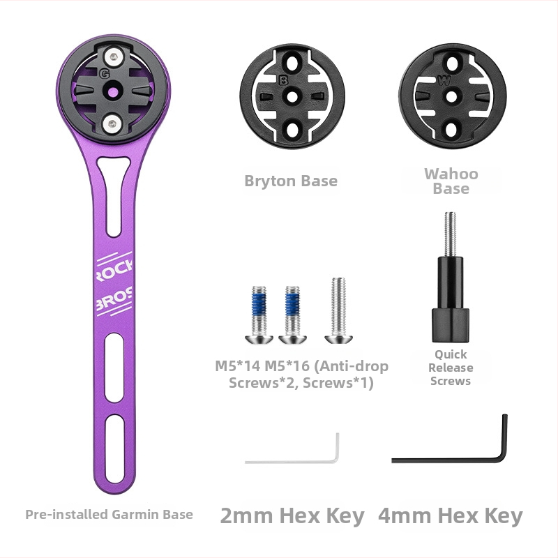 ROCKBROS Suport integrat ghidon pentru bicicletă de drum – montaj pentru computer de bicicletă, extensie lampă și bază pentru cameră de acțiune | Material: aliaj de aluminiu; Brand: ROCKBROS; Unisex