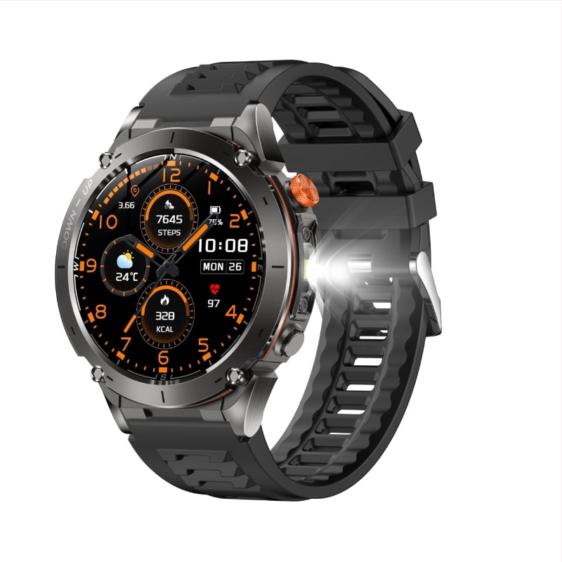 Умен часовник Y101 с 1.43-инчов AMOLED дисплей, GPS позициониране, барометричен компас, водоустойчив до 30 м и живот на батерията 7–14 дни