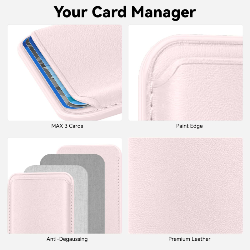Prilagođeni magnetski držač kartica za iPhone, PU koža, Hermès stil