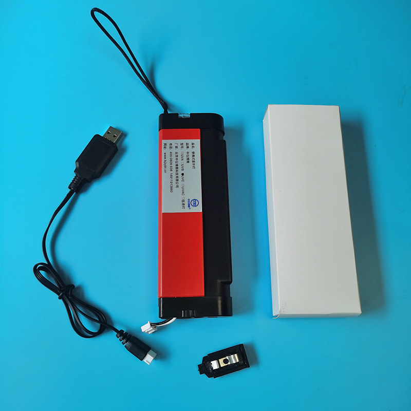 Hordozható UV-lámpa fehér wolfram ércek felkutatására, üveg-tin felület értékelésére és fluoreszcencia észlelésére — G-5 fej, 4 W, 6-8.4 V, 253.7 lm