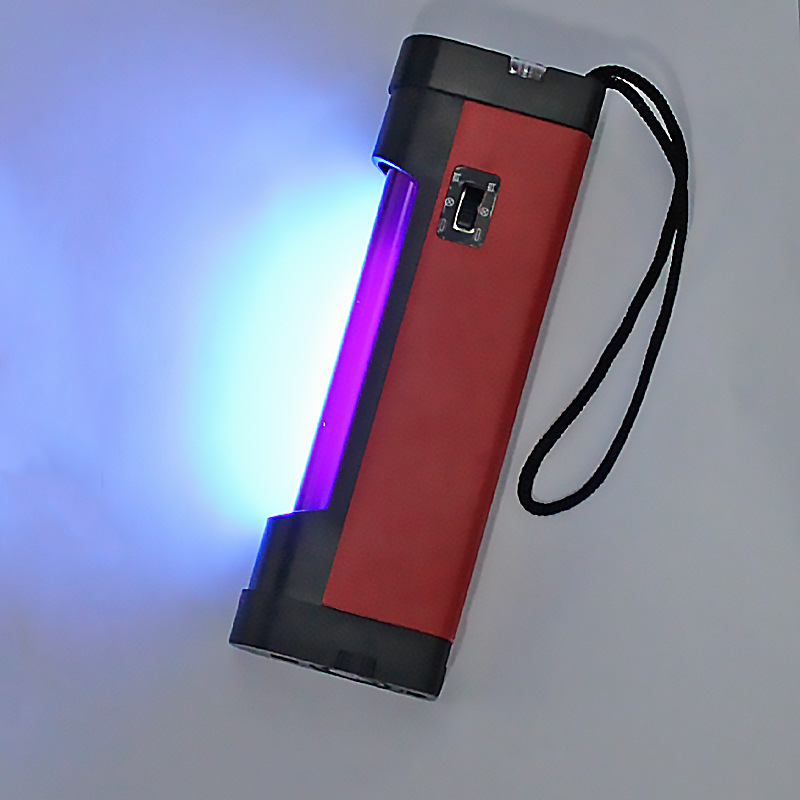 Hordozható UV-lámpa fehér wolfram ércek felkutatására, üveg-tin felület értékelésére és fluoreszcencia észlelésére — G-5 fej, 4 W, 6-8.4 V, 253.7 lm