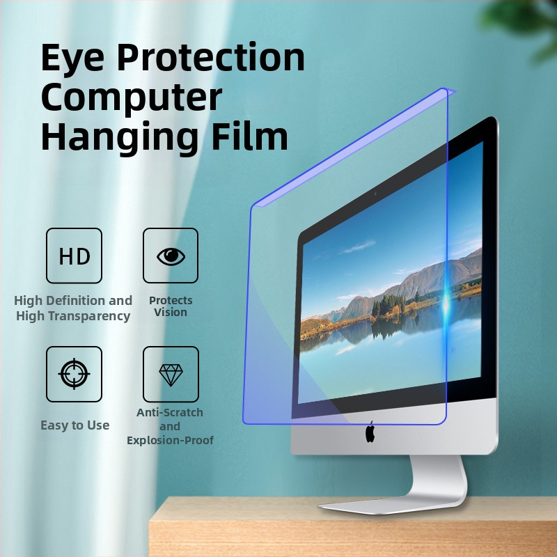 Protecție ecran pentru iMac all-in-one, anti-lumină albastră, montaj suspendat, silicon, 200 g