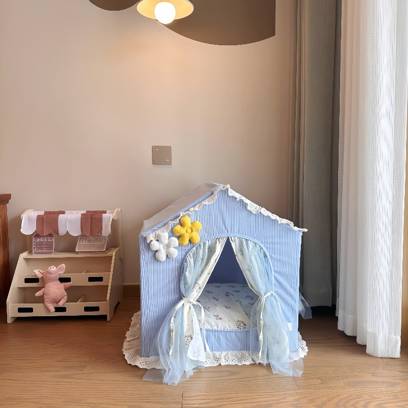 Τέντα για γάτες — Ins στυλ, κλειστή εσωτερική βίλα γάτας, ύφασμα από βελούδο λαγου και Judy corduroy