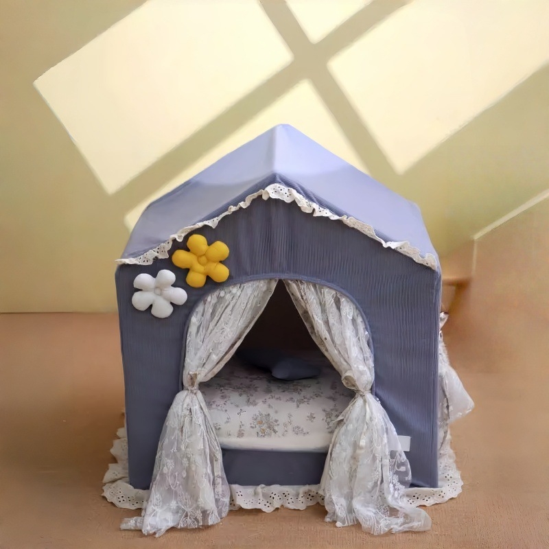 Τέντα για γάτες — Ins στυλ, κλειστή εσωτερική βίλα γάτας, ύφασμα από βελούδο λαγου και Judy corduroy